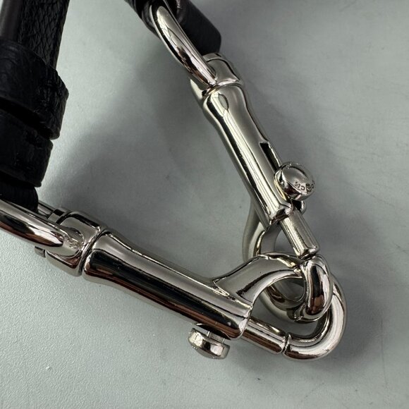 Coach Black Leather with Silver-tone Hardware Adjustable Strap - Picture 8 of 10